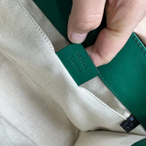 GUCCI Emily Small Green Leather Shoulder Bag 599-061125 - Picture 13 of 14